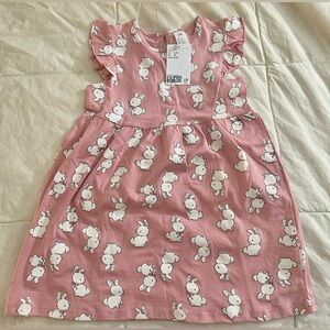 H&M Girls Summer Dress | Size 4T Years | Bunny & Colorful Flowers